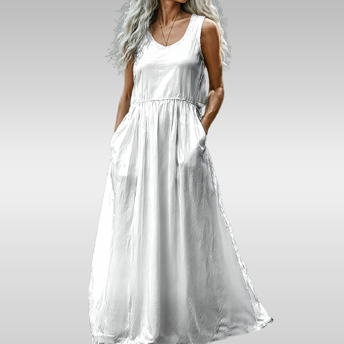Urban Spring Women’S Sleeveless Maxi Dress | Minimalist Streetwear | Craftklart