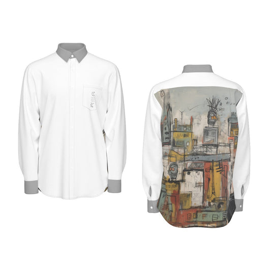 Craftklart All-Over Print Men's Long Sleeve Shirt | 115GSM Cotton poplin - Premium  from Craftklart.store - Just $38! Shop now at Craftklart.store