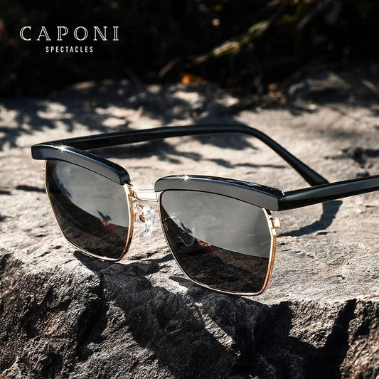 CAPONI Brand Polarized Shades For Men 100% UV400 - Premium Sunglasses from Craftklart.store - Just $65.49! Shop now at Craftklart.store