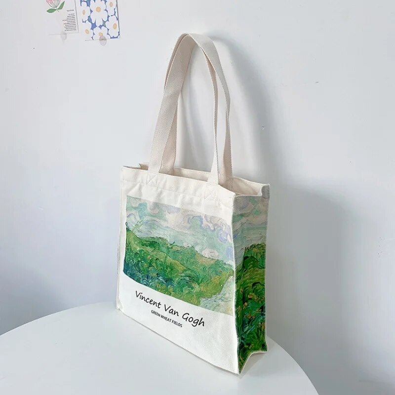 Extra Thick Canvas Van Gogh Morris Vintage Oil Painting Zipper Tote Bag - Premium Tote Bags from Craftklart Dropship - Just $9.95! Shop now at Craftklart.store