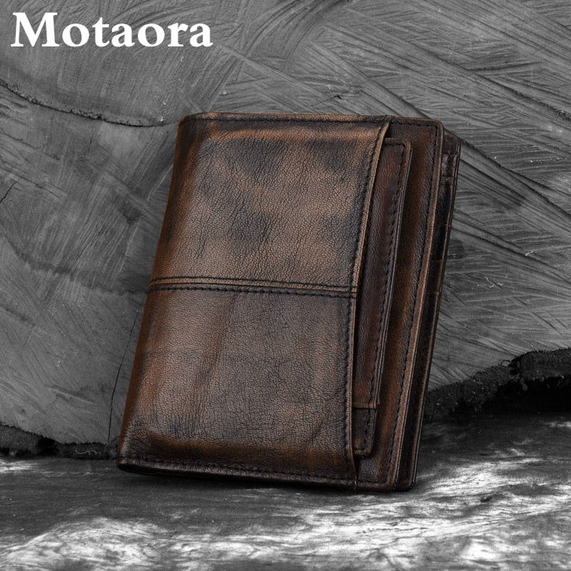 Men's Wallet Genuine Distressed Leather - Premium Wallet from Craftklart - Just $20.50! Shop now at Craftklart