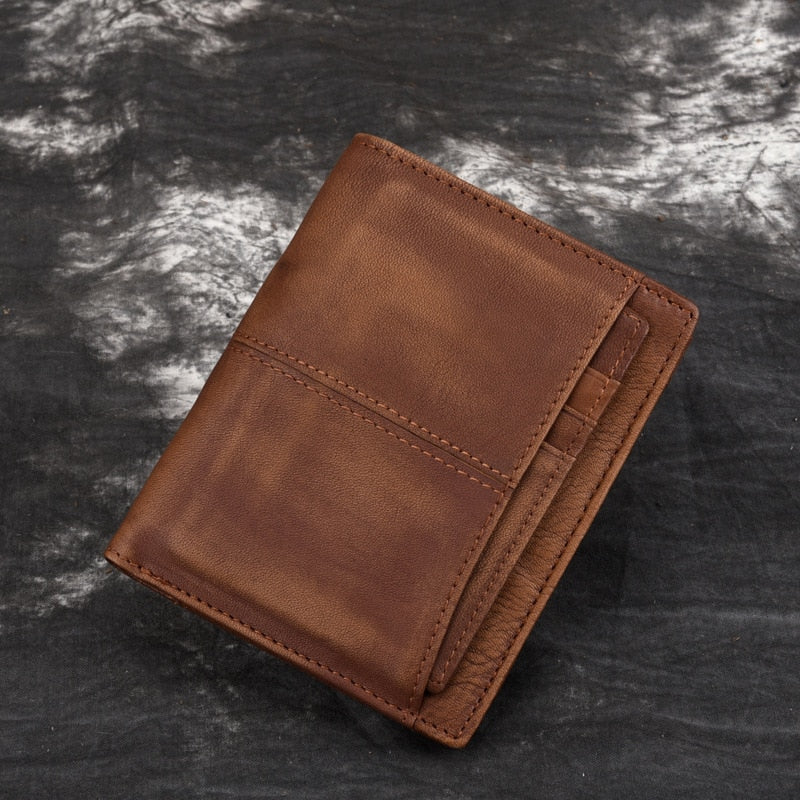 Men's Wallet Genuine Distressed Leather - Premium Wallet from Craftklart - Just $20.50! Shop now at Craftklart