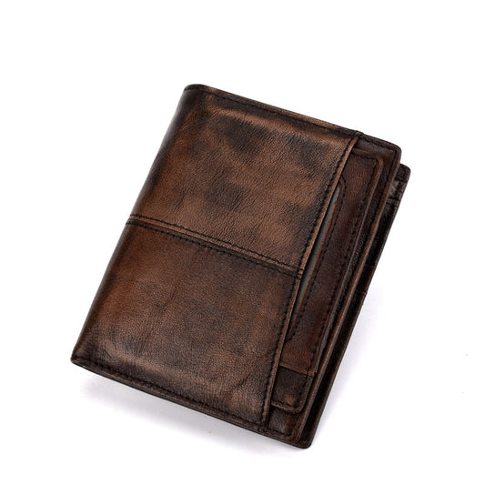 Men's Wallet Genuine Distressed Leather - Premium Wallet from Craftklart - Just $20.50! Shop now at Craftklart