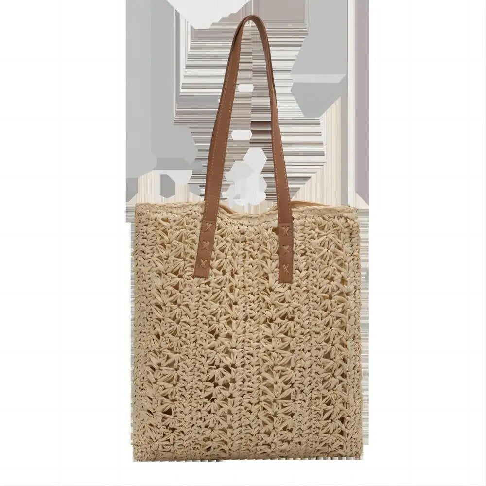 Japanese Straw Women's Summer Raffia Rattan Shopping - Premium Tote Bags from Craftklart Dropship - Just $24.10! Shop now at Craftklart.store