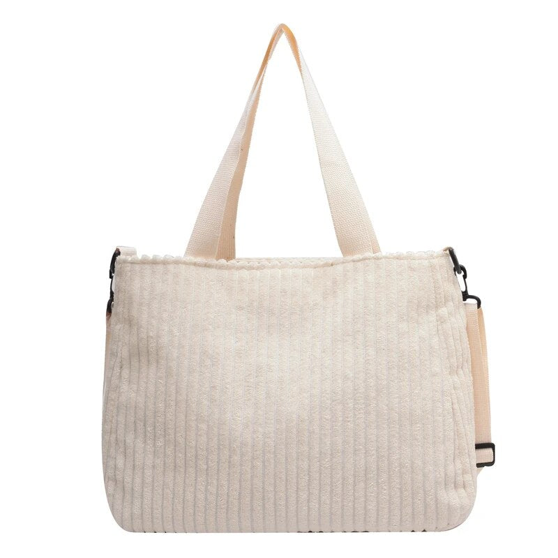 LEFTSIDE Solid Soft Corduroy Handbags for Women - Premium Tote Bags from Craftklart Dropship - Just $16.50! Shop now at Craftklart.store