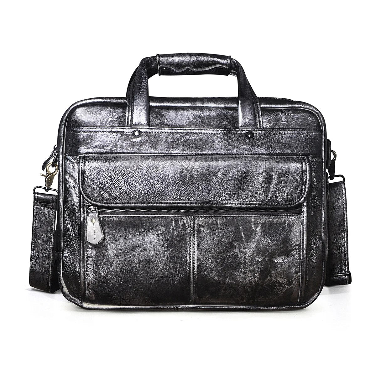 Men's Oil Waxed Leather Antique Design Business Laptop Briefcase - Premium Laptop Bag from Craftklart Dropship - Just $63.08! Shop now at Craftklart.store