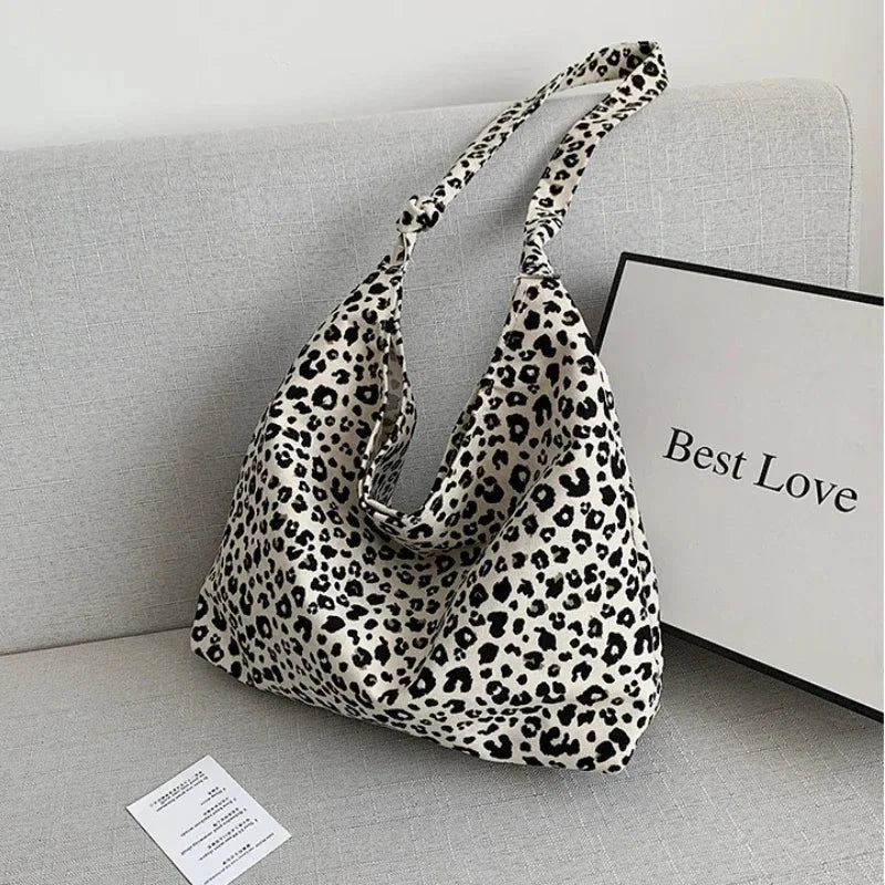 Women's Leopard Design 2024 Korean Fashion Big Shopping Bags - Premium Bags from Craftklart Dropship - Just $8.06! Shop now at Craftklart.store