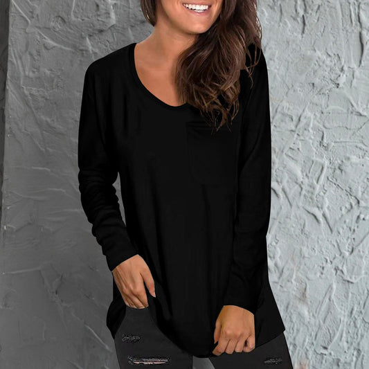 Women's Casual Long Sleeve Top - Premium Longsleeve Top from Craftklart - Just $17.00! Shop now at Craftklart