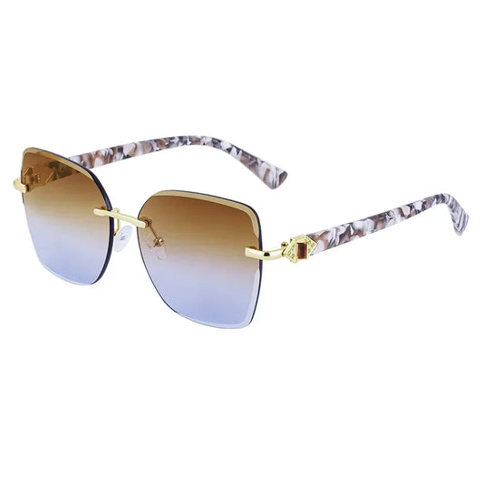 Women's Rimless Fashion Oversized Sunglasses - Premium Sunglasses from Craftklart Dropship - Just $28.94! Shop now at Craftklart.store