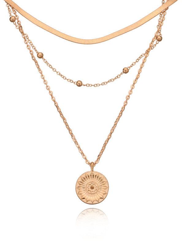 Women's Round Tag Personality Simple Multi-Layer Bead Necklace - Premium Necklace from Craftklart Dropship - Just $5.16! Shop now at Craftklart.store