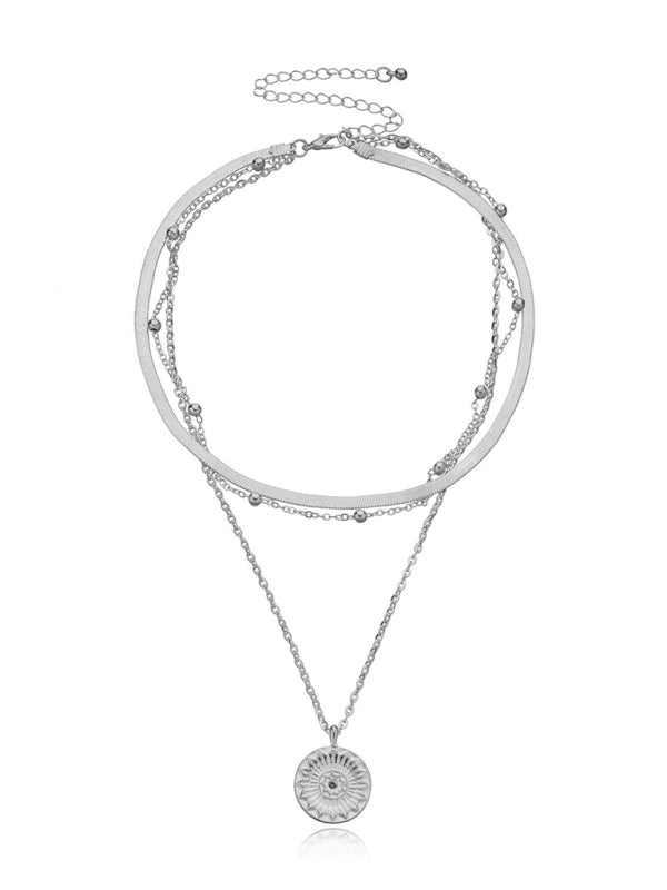 Women's Round Tag Personality Simple Multi-Layer Bead Necklace - Premium Necklace from Craftklart Dropship - Just $5.16! Shop now at Craftklart.store