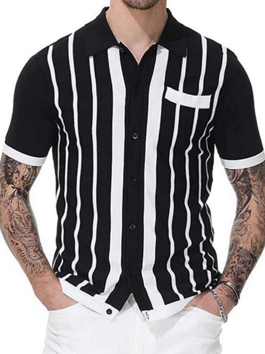 Men's Striped Light Business Casual POLO Shirt - Premium Polo Shirt from Craftklart Dropship - Just $16.99! Shop now at Craftklart.store