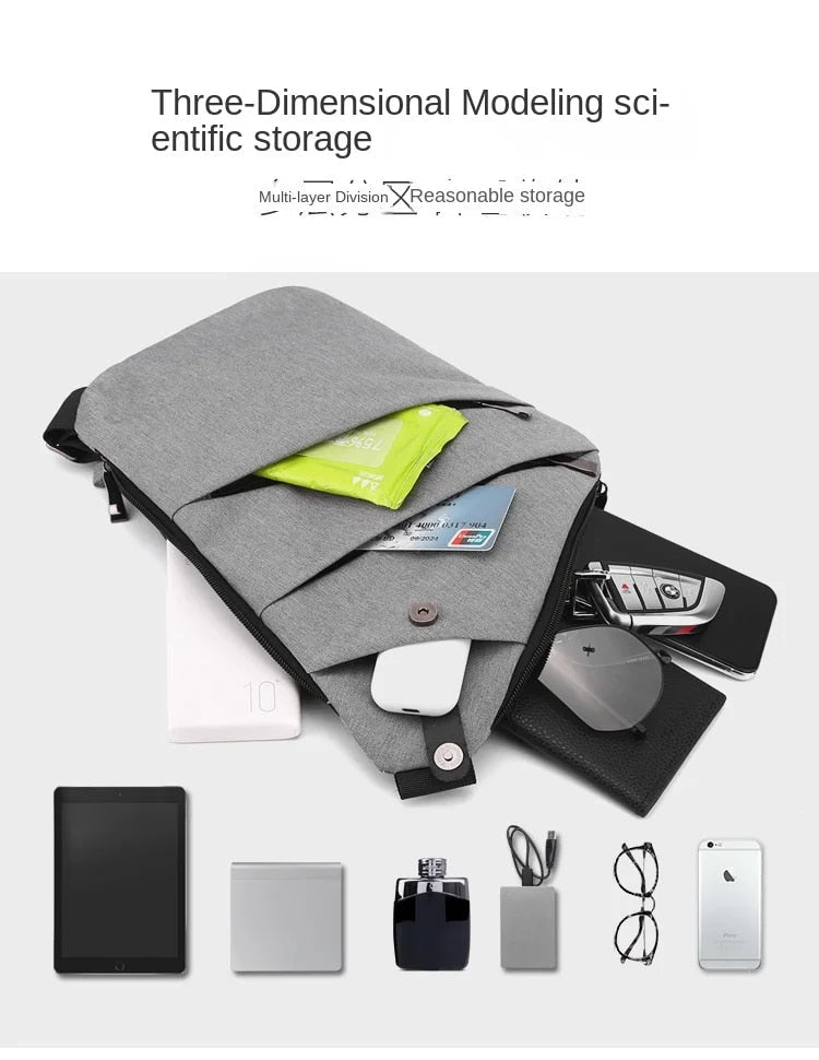 Men's Ultra Thin Anti-Theft Small Chest Bag Mini Cross Body - Premium Bags from Craftklart Dropship - Just $9.75! Shop now at Craftklart.store